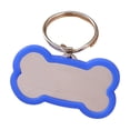 thumbnail image 1 of Fokuz Stainless Steel Engraved Glitter Bone Shape ID Double Custom Text Lightweight Cat Name, 1 of 4