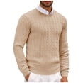 thumbnail image 2 of Styesk Chandail pour Hommes, Manches Longues, Col Rond, Tricoté Uni, 2 of 6