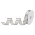 thumbnail image 1 of Unique Bargains 1 Inch 50 Yard Wide Satin Ribbon with Gold Edges Grosgrain Fabric Ribbon for Gift Wrapping, Silver, 1 of 7