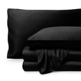 thumbnail image 1 of Bare Home Bamboo Sheet Set - Made from Rayon Fibers - Deep Pockets - 4 Piece - Queen, Black, 1 of 7