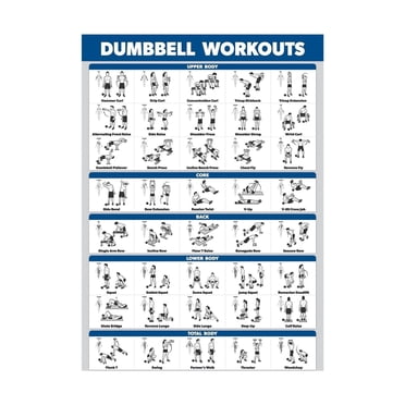 Dumbbell Workout Wall Art Fitness Poster for Gym Home Training Room Decor