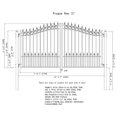 thumbnail image 2 of ALEKO DG12PRAD Prague Style Iron Wrought Dual Swing Driveway Gate 12', 2 of 11