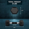 thumbnail image 3 of Rubber Grip Encased Hex Dumbbells  Hand Weights With -Slip Pair, 3 of 7