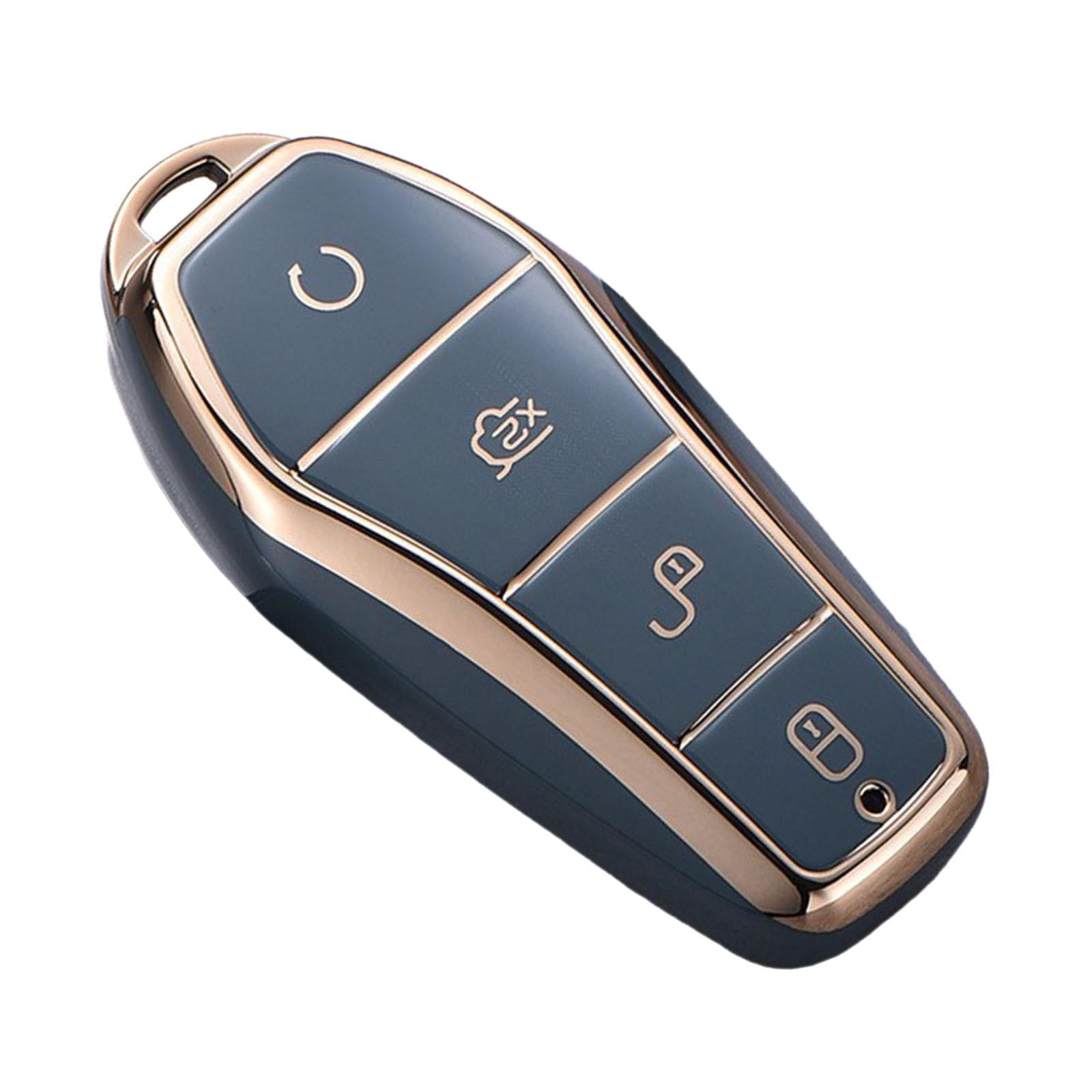 Automotive Key Fob Cover Full Cover Protection Protector TPU Car Key Case Shell for Atto 3 Accessory High Quality Gray
