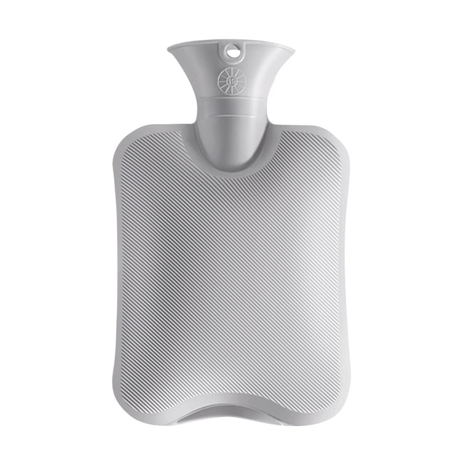 Hot Water Bottle for Pain Relief, ZZkhGO 2L Injection Hot Compress Warm Belly Bag, PVC Safe Long Lasting Heat Retention for Cramps Cold Hands Feet, Gray