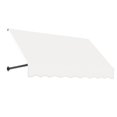 thumbnail image 1 of AWNTECH 8 ft. Dallas Retro Open-Sided Slope Style Door/Window Awning Fixed Outdoor Canopy 100.5 Inch W x 24 Inch H x 36 Inch Proj, Off White, 1 of 1
