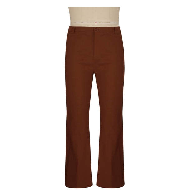 UAMVSH 70s Flared Pants for Men Trendy Vintage Bell Bottom Dress