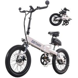 GOTRAX F1 V2 20" Folding Electric Bike for Adults, 48V 10.4Ah Battery, Up to 80 km Range, 32 km/h Top Speed, Compact, Portable, and Lightweight, Gray
