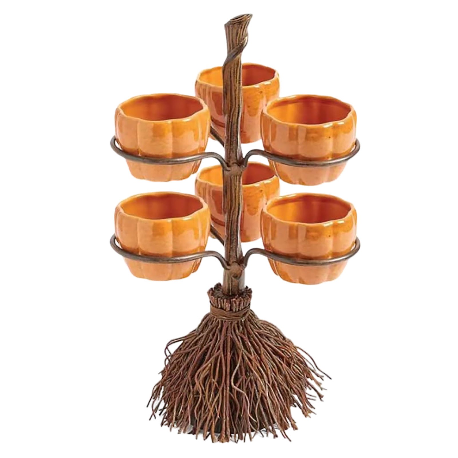 Halloween Home Decoration Unique Snack Bowl Pumpkin Divider Ornament for Festive Events Stylish Desktop Accessory