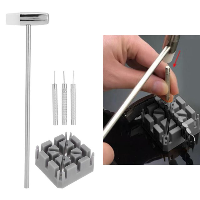 Ccdes Support de Lien de Bracelet de Montre Professionnel Outil de Réparation de Marteau, Outil de Retrait de Bracelet de Montre, Outil de Réparation de Bracelet de Montre