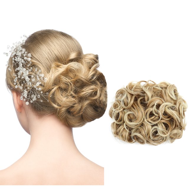 Wig Mega Large Thick Curly Chignon Messy Bun Updo Clip In Hair Extensions As Real, wig for Women