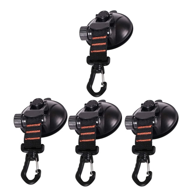 Phenofice 4Pcs Window Suction Cup Hooks ABS for Canoeing Kayaking Outdoor Travel