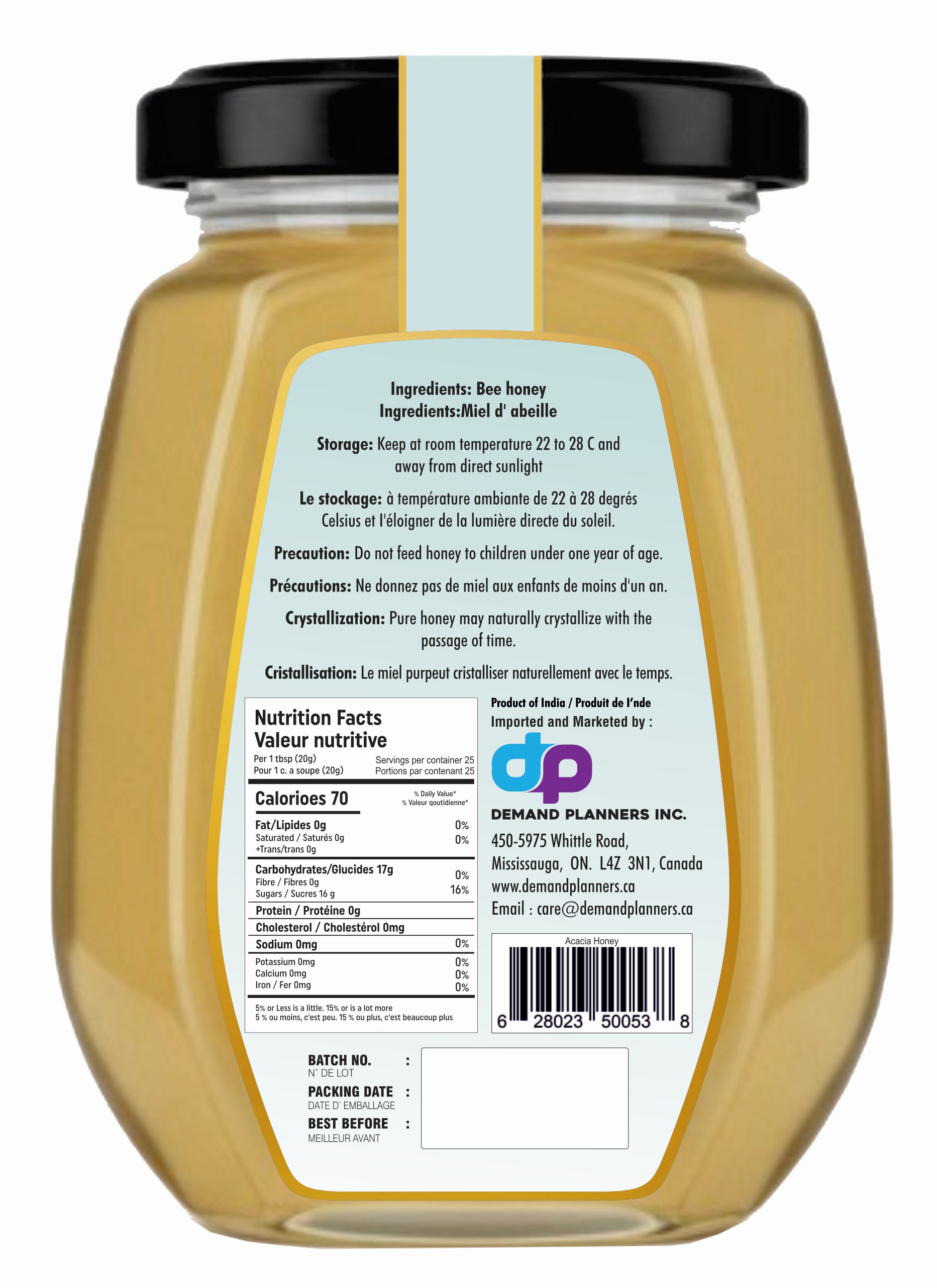 Miel d’Acacia Baladi Fresh 500 g