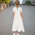 thumbnail image 4 of Tranfacy Robe d'Été pour Filles, Robe Maxi pour Jeunes Filles, Robe à Manches Courtes pour Fille, Robe de Princesse à la Mode et Mignonne, Robe Respirante Douce et Confortable, 4 of 4