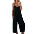 thumbnail image 1 of DPTALR Combinaison à Bretelles pour Femmes Style d'Été Couleur Unie Poche Combinaison Décontractée Femme, 1 of 4