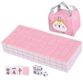 thumbnail image 1 of LEEYNEER Traditional Mini Chinese Mahjong Game Set 144 Tiles - Portable Handbag  Green, 1 of 5