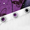 thumbnail image 3 of Erosebridal Rideaux et Draperies Papillons Animaux (52x84), Rideaux Faune Bilingue Lot de 2 (52x84), Violet Noir, 3 of 5