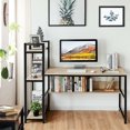 thumbnail image 4 of Costway Multi-Functional Computer Desk with 4-tier Storage shelves Natural, 4 of 10