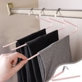 thumbnail image 1 of Lot de 5 - Cintre pour Pantalons en Forme de Z - Support à Vêtements en Fer Robuste pour Garde-Robes, Organisateur de Rangement Gain de Place pour Pièces Simples, Rose, JKODE, 1 of 9