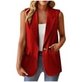 thumbnail image 1 of CEHVOM Veste Décontractée Sans Manches de Mode pour Femmes, Couleur, Petite Tailleur d'Affaires, Veste de Tailleur pour Femmes, Liquidation, 1 of 7
