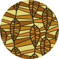 thumbnail image 1 of Ahgly Company Tapis d'Intérieur Ronds Transitionnels Jaunes Lavables à la Machine, 3 Pieds Rond, 1 of 7