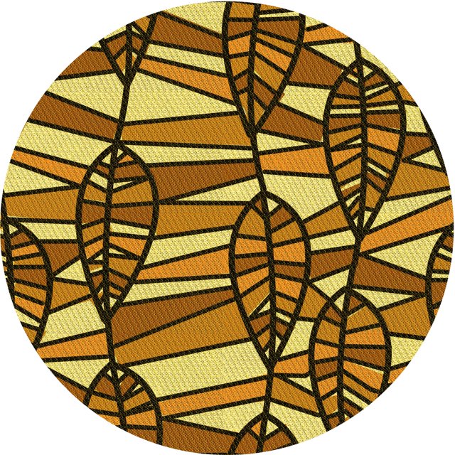 Ahgly Company Tapis d'Intérieur Ronds Transitionnels Jaunes Lavables à la Machine, 3 Pieds Rond