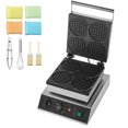 thumbnail image 1 of KFFKFF Professional Waffle Maker, 4-Slot Circular Waffle Cooking Device, 1750W Durable Non-Stick Stainless Steel, Adjustable Temp and Timer, Ideal for Cafes, Bakeries, and Home Use, 1 of 9