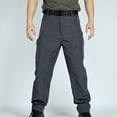 thumbnail image 5 of Styesk Men's Pants Mens Fashion Solid Multiple Pockets Multi Multifunctional Work Trousers Pants, 5 of 5