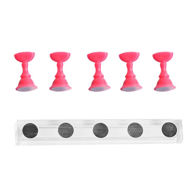 Nail Practice Train Display Holder False Nail Tip Rest Holder Stand Manicure Art Accessory Silver