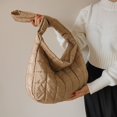 thumbnail image 3 of LinYooLi Quilted Tote Bags for Women Lightweight Quilted Padding Shoulder Bag Down Cotton Padded Large Tote Bags Lattice, 3 of 6