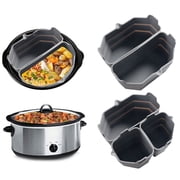 1 Set Cooker Divider Liner Food Grade Leak-Proof BPA-free Silicone Slow Cooker Divider Liner Kitchen Accessories