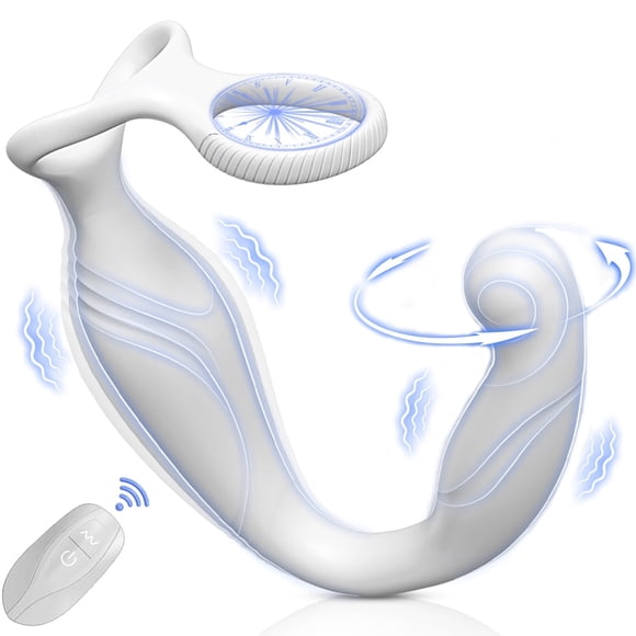 Tluda Prostate Massager Anal Vibrator for Men, Anal Toys with 9 Vibrating & 9 Rotation Settings