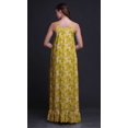 thumbnail image 3 of Bimba Yellow2 Aquarelle Fleur de Nuit pour Femmes Nuisette Imprimée Robe Maxi à Bretelles Spaghetti Vêtement de Nuit Grand, 3 of 5