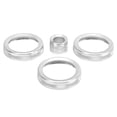 thumbnail image 4 of Filfeel 4Pcs A / C Bouton Bague Garniture Réglage du Volume Décor Adapté pour Range Rover Evoque 2012 2013 2014 2015 2016 2017 2018 Style de Voiture, 4 of 8