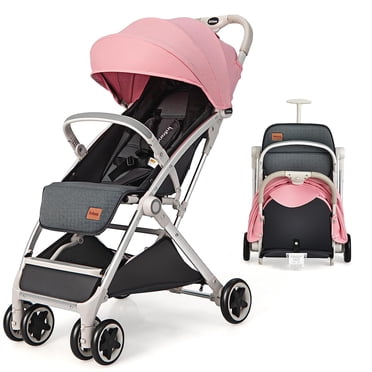 OLAKIDS Lightweight Baby Stroller, Compact Stroller One-Hand Fold Travel Stroller for Airplane with Cup Holder, 5-Point Harness, Foot Cover, Canopy, Infant Stroller for 0-36 Month