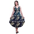 thumbnail image 1 of Bimba Robe de Plage Bohème Sans Manches Midi à Bretelles Imprimée Florale pour Femme - Xxx-Grand, 1 of 5
