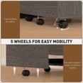 thumbnail image 4 of Vinsetto Mobile File Cabinet, 2-Drawer Filing Cabinet with Wheels, Grey, 4 of 10