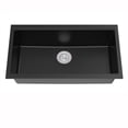 thumbnail image 1 of Kraus 31 Inch Rectangle Corner Undermount Single Bowl Black Onyx Kitchen Sink, 1 of 5