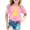 thumbnail image 1 of TZEWGL Chemise Mignonne pour Enfant Imprimé Lettre Manches Courtes Col Rond pour Nouveau-Nés Taille 6-7T, 1 of 4