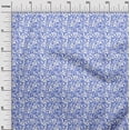 thumbnail image 3 of oneOone Rayon White & Blue Fabric Florals Fabric For Sewing Printed Craft Fabric By The Yard 56 Inch Wide-RX, 3 of 4