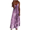 thumbnail image 2 of zanvin Robes d'Invitée de Mariage pour Femmes, Robe Longue d'Été Décontractée pour Femmes à Imprimé Floral, Amincissante, à Bretelles, pour Fête, 2 of 5