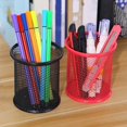 thumbnail image 4 of Porte-crayon Creux en Métal Vase Pot de Rangement de Papeterie Conteneur de Bureau, 4 of 12