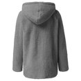 thumbnail image 3 of Innerwin Veste Unie pour Femmes Automne à Manches Longues avec Capuche Gris Foncé S, 3 of 5