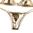 thumbnail image 4 of Maillot de Bain Femme String Bikini Ensemble Sequins Or Uni, 4 of 5