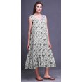 thumbnail image 2 of Bimba White8 Robe de Nuit en Coton à Imprimé Floral pour Femmes, Sans Manches, Tenue de Nuit, Robe Maxi, Moyen, 2 of 6