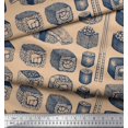 thumbnail image 3 of Soimoi Rayon Fabric Grains & Fish Food Decor Fabric Printed Yard 42 Inch Wide, 3 of 3
