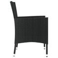 thumbnail image 3 of vidaXL Garden Chairs with Cushions 4 pcs Poly Rattan Black, 3 of 5
