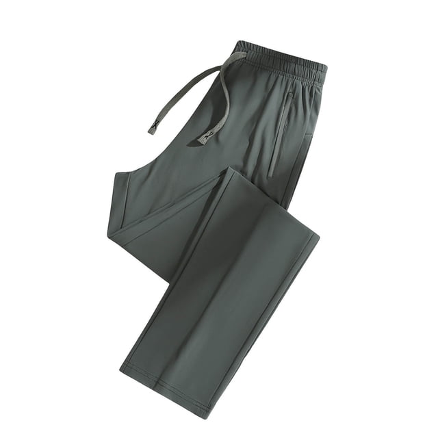 Casual Pants For Women Sports Quick Dry Solid Drawstring Daily Straight Wide Leg Pant Clearance Slacks For Women Army Green XL