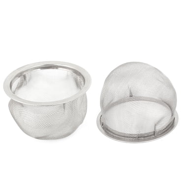 Unique Bargains 2 Pcs 65mm Dia Teapot Stainless Steel Mesh Tea Infuser Filter Strainer Basket
