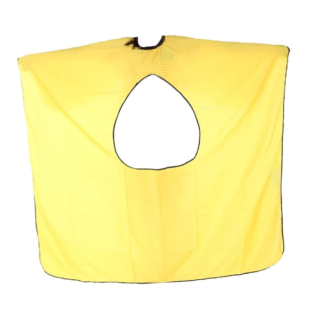 HILABEE Barber Cape Hair Dye Haircut Cape Polyester Adjustable Neck Closure Hair Styling Yellow